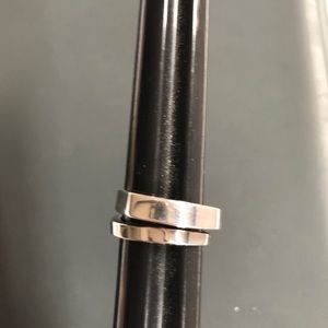 Vintage .925 Sterling Silver Art Deco Wrapped Ring - Marked - Size 7